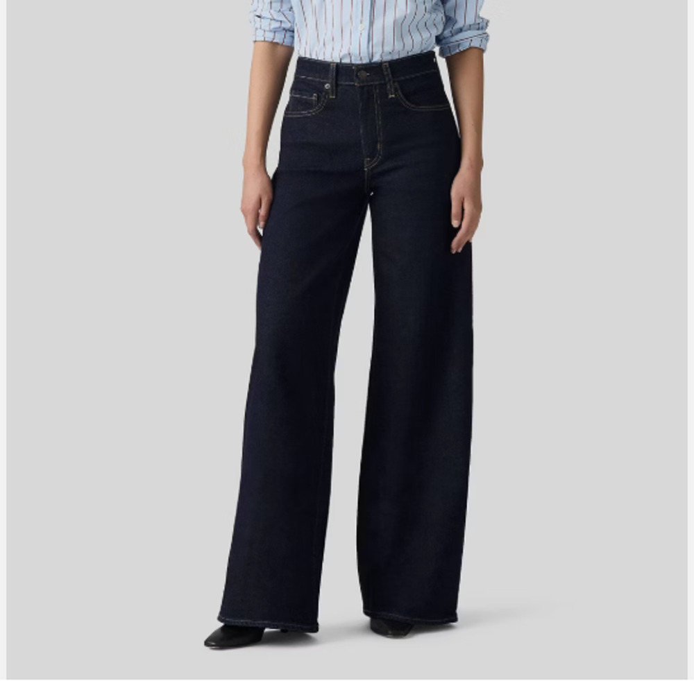 Levi's 728 Dark Indigo Wide-Leg Flare Jeans